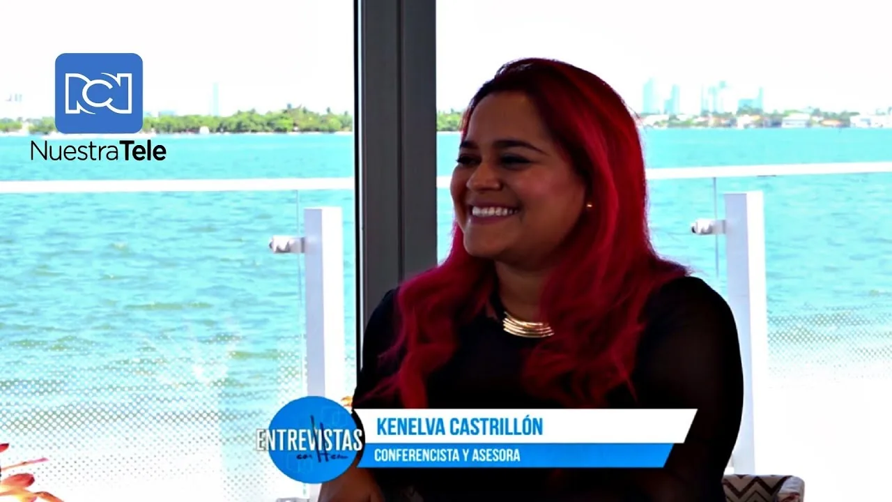 Kenelva Castrillón durante la entrevista en Nuestra Tele Internacional